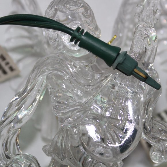 12 Vintage Acrylic One Light Ornaments Pig Tail Light up Tree Ornaments - Picture 11 of 11